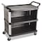Rubbermaid Commercial Brushed Aluminum/Structural Foam, 300 lb Load Capacity, 3 Shelves, 20" W FG409300BLA - alternate 1